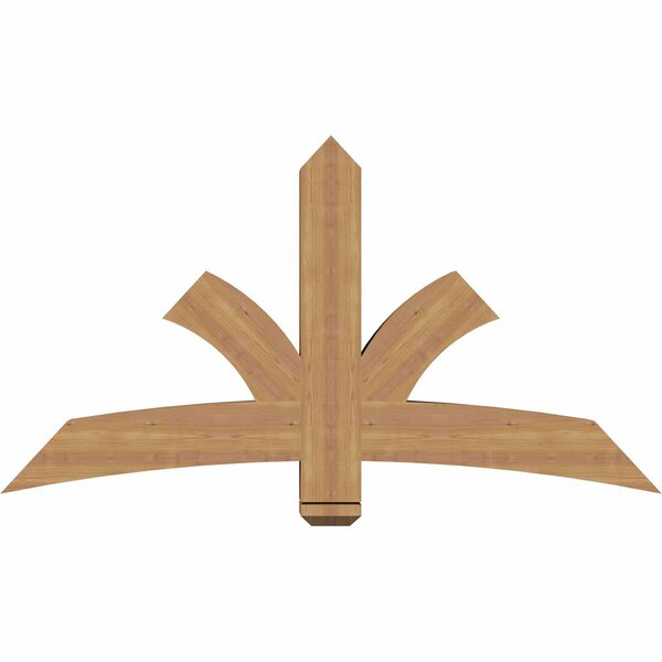 Ekena Millwork Davenport Timber Gable Bracket, Western Red Cedar, 60"W x 32"H x 5 1/2"D x 5 1/2"F, 13/12 Pitch GBW060X32X0606DAV00SWR - main